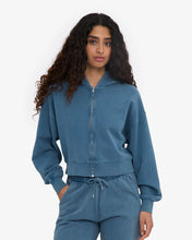 Load image into Gallery viewer, COLORFUL STANDARD | Organic Crop Zip Hood | Faded Indigo