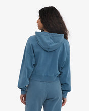 Load image into Gallery viewer, COLORFUL STANDARD | Organic Crop Zip Hood | Faded Indigo