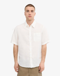 COLORFUL STANDARD | Linen SS Shirt | Optical White - LONDØNWORKS