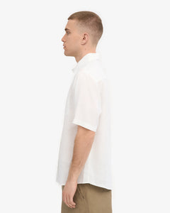 COLORFUL STANDARD | Linen SS Shirt | Optical White - LONDØNWORKS