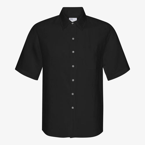 COLORFUL STANDARD | Linen SS Shirt | Deep Black - LONDØNWORKS
