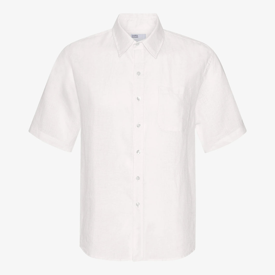 COLORFUL STANDARD | Linen SS Shirt | Optical White - LONDØNWORKS