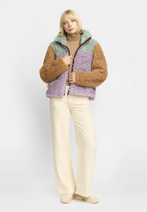 SELFHOOD | 77319 Chunky Block Teddy Jacket | Mint