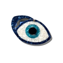 Load image into Gallery viewer, SOLAR ECLIPSE | Hand-painted Evil Eye Compact Mirror