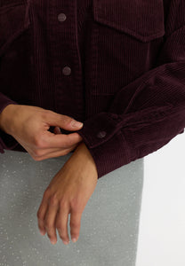 SELFHOOD | 33100 Cropped Shirt | Burgundy