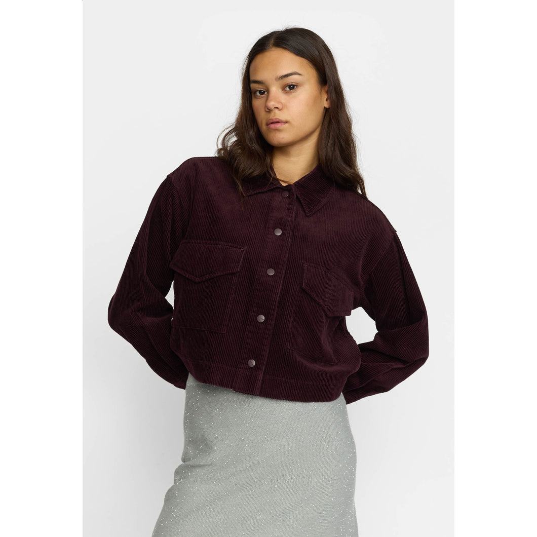 SELFHOOD | 33100 Cropped Shirt | Burgundy