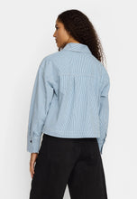 Load image into Gallery viewer, SELFHOOD | 33103 Cropped Shirt Jacket | Blue