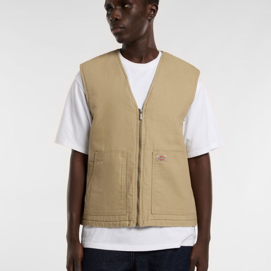 DICKIES | Duck Canvas Padded Gilet | Desert Sand