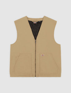 DICKIES | Duck Canvas Padded Gilet | Desert Sand