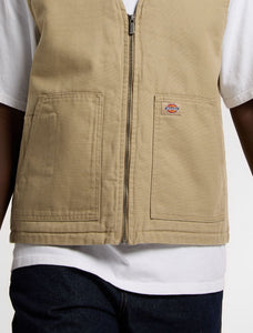 DICKIES | Duck Canvas Padded Gilet | Desert Sand