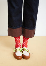 Load image into Gallery viewer, DR BLOOM | Polka Dot Socks | Red