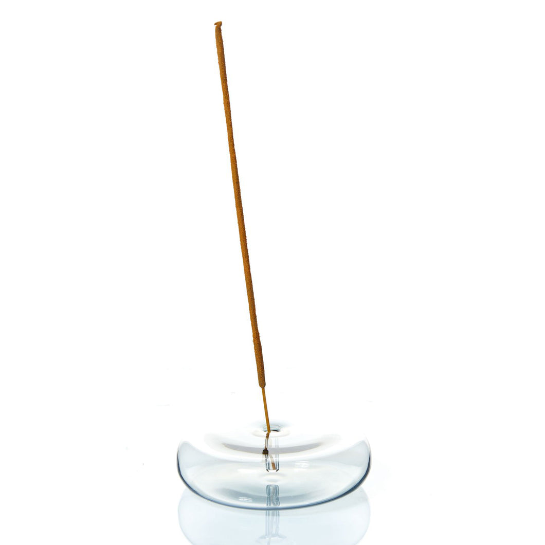 MÆGEN | Dimple Hand Blown Glass Incense Holder | Grey - LONDØNWORKS