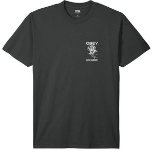 OBEY | Rise Above Rose T-Shirt | Vintage Black - LONDØNWORKS