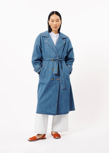 FRNCH | Daly Denim Trench Coat | Blue - LONDØNWORKS