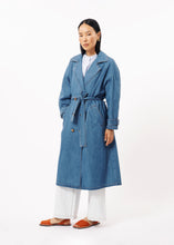 Load image into Gallery viewer, FRNCH | Daly Denim Trench Coat | Blue - LONDØNWORKS
