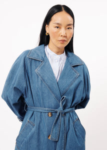 FRNCH | Daly Denim Trench Coat | Blue - LONDØNWORKS