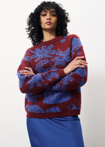 FRNCH | Egenie Jumper | Flora Blue