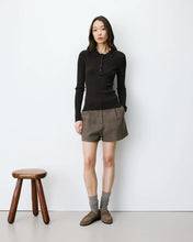 Load image into Gallery viewer, GRACE &amp; MILA | Angelo Knit Polo-Neck Sweater | Chocolate