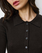 Load image into Gallery viewer, GRACE &amp; MILA | Angelo Knit Polo-Neck Sweater | Chocolate