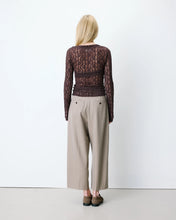 Load image into Gallery viewer, GRACE &amp; MILA | Avoine Boat Neck Lace Top | Chocolate