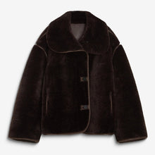 Load image into Gallery viewer, GRACE &amp; MILA | Amelio Faux Fur Coat | Chocolate