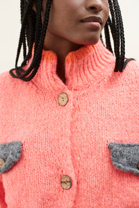 DR BLOOM | Jersey Cardigan Ding-Ding | Coral