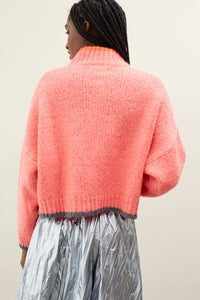 DR BLOOM | Jersey Cardigan Ding-Ding | Coral