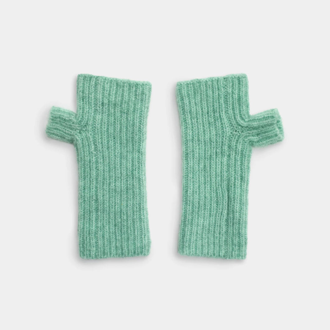 SELFHOOD | 99014 Fluffy Half Mittens | Turqiouse