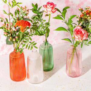 f S & B | Tall Fluted Glass Vase | Light Amber - LONDØNWORKS