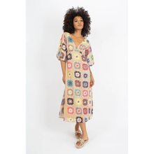 Load image into Gallery viewer, TRAFFIC PEOPLE | Dream Catcher Gloria Dress | Brown/Multi - LONDØNWORKS