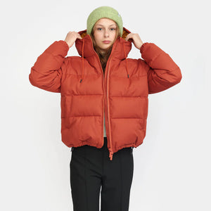 SELFHOOD | 77148 Hooded Puffer Jacket | Rust