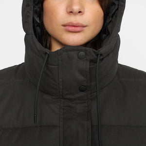 SELFHOOD | 77147 Hooded Puffer Coat | Black