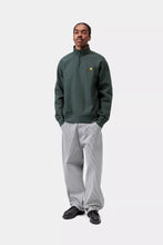 Load image into Gallery viewer, CARHARTT WIP | Half Zip American Script Sweatshirt | Kale Green
