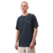 Load image into Gallery viewer, CARHARTT WIP | S/S Script Embroidery T-shirt | Deep Night &amp; White