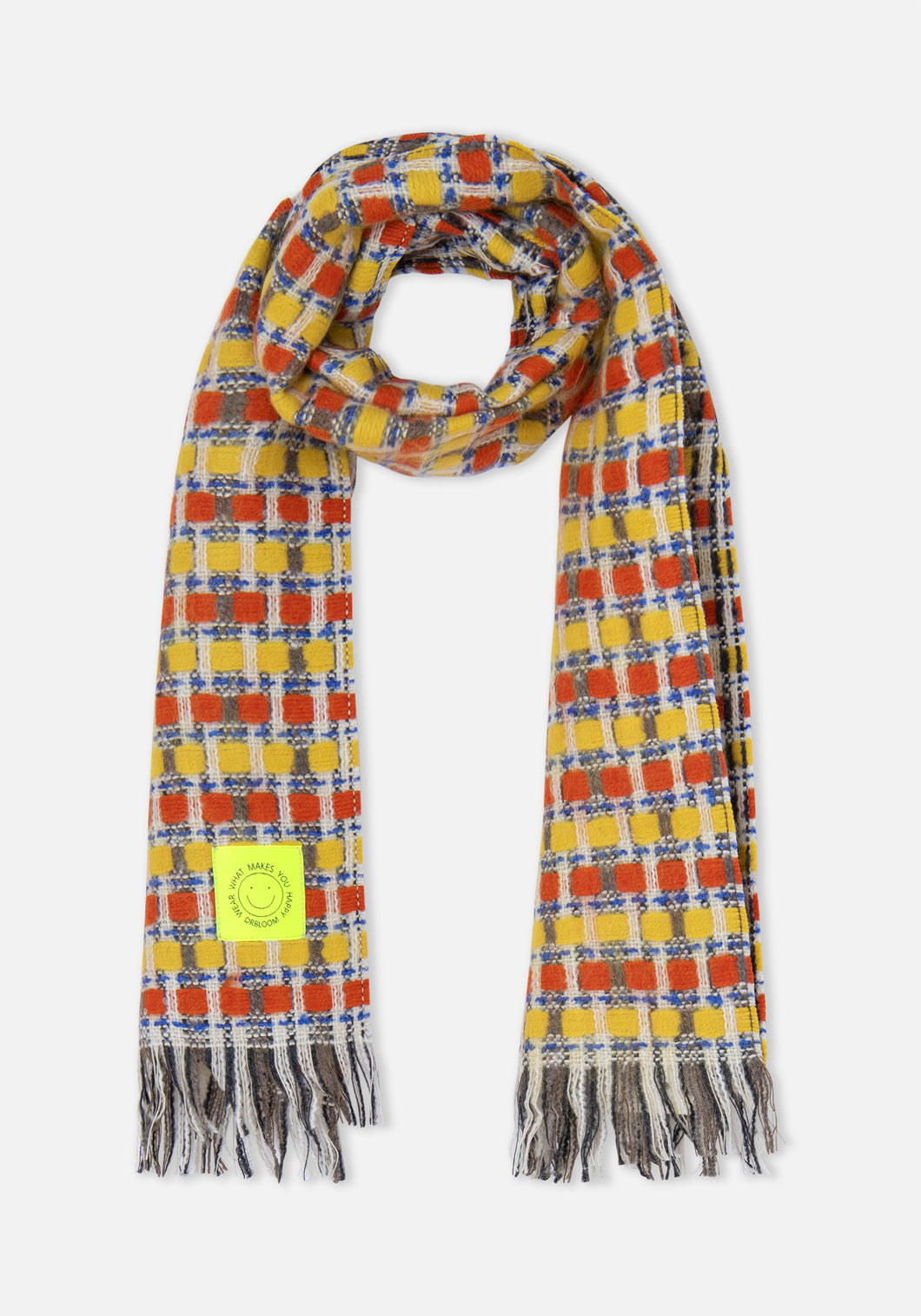 DR BLOOM | Bloom Scarf | Checkered Orange