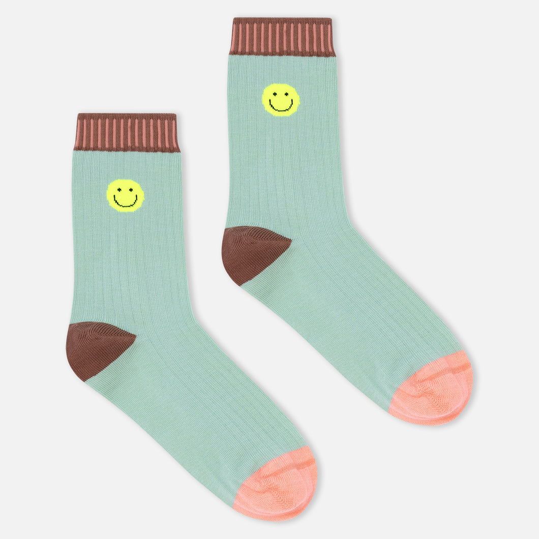 DR BLOOM | Smiley Sock | Teal