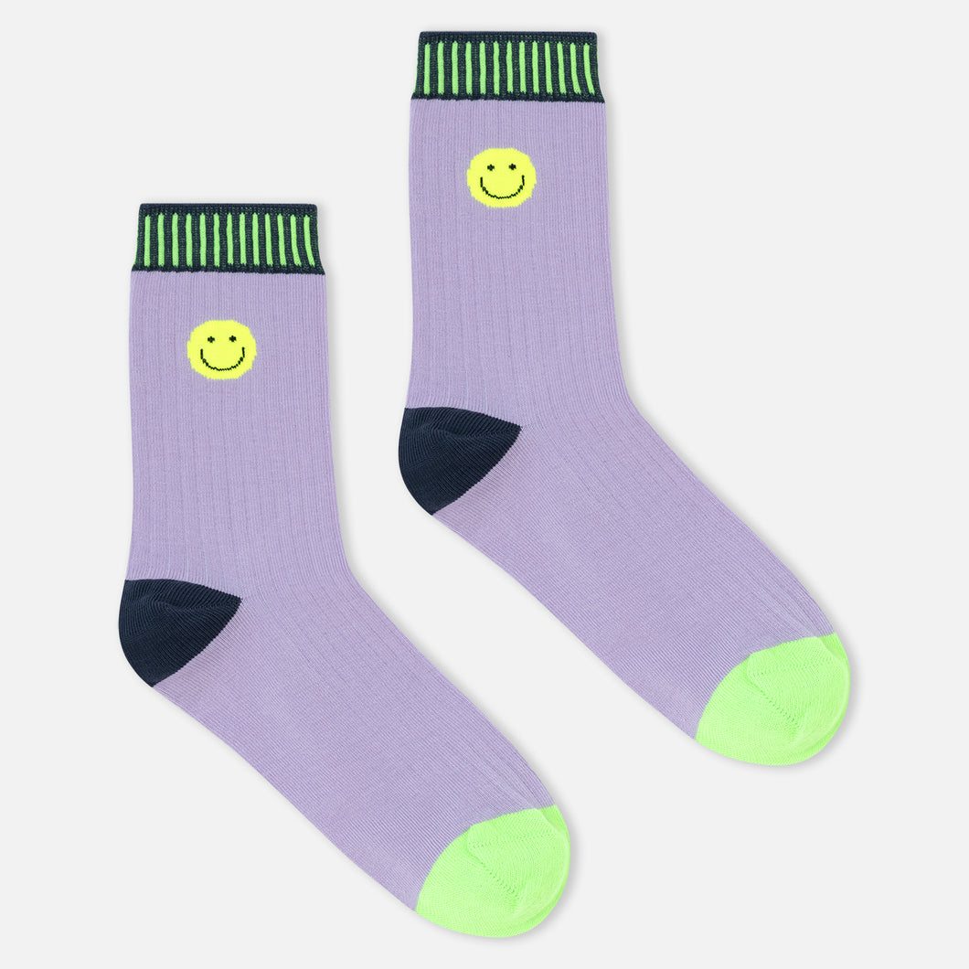 DR BLOOM | Smiley Sock | Lilac