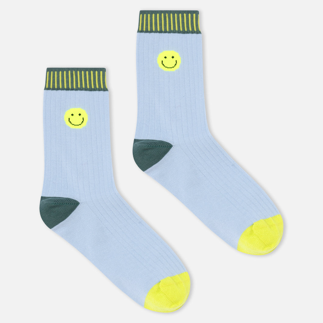 DR BLOOM | Smiley Sock | Baby Blue