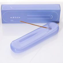 Load image into Gallery viewer, MÆGEN | Lilo Hand Blown Glass Incense Holder | Milky Blue