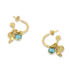 Load image into Gallery viewer, ASHIANA | Nori Hoop Earrings | Blue Topaz