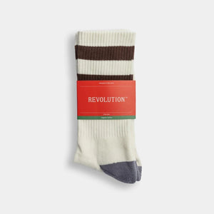 REVOLUTION | 8906 Jaquard Crew Socks | White