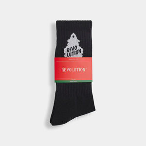 REVOLUTION | 8912 Jaquard Crew Socks | Black