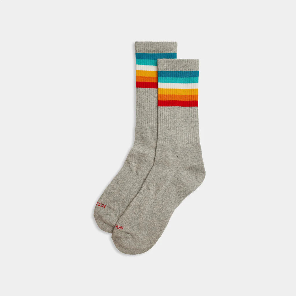 REVOLUTION | 8913 Jaquard Crew Socks | Grey-Melange