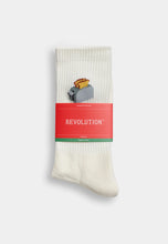 Load image into Gallery viewer, REVOLUTION | 8925 TOA Jacquard Crew Socks | Off-White