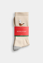 Load image into Gallery viewer, REVOLUTION | 8927 PIP Jacquard Crew Socks | Off-White