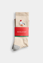 Load image into Gallery viewer, REVOLUTION | 8927 SEA Jacquard Crew Socks | Off-White