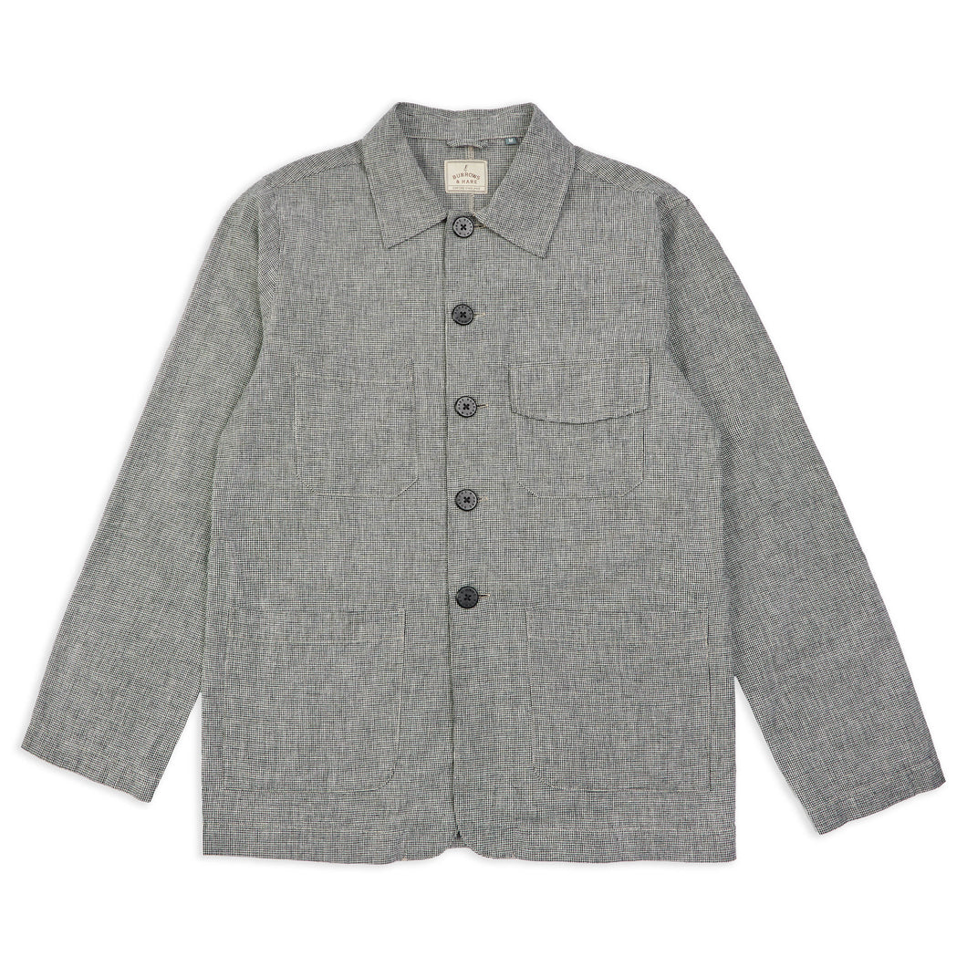 BURROWS AND HARE | Jericho Jacket | Houndstooth Black and White