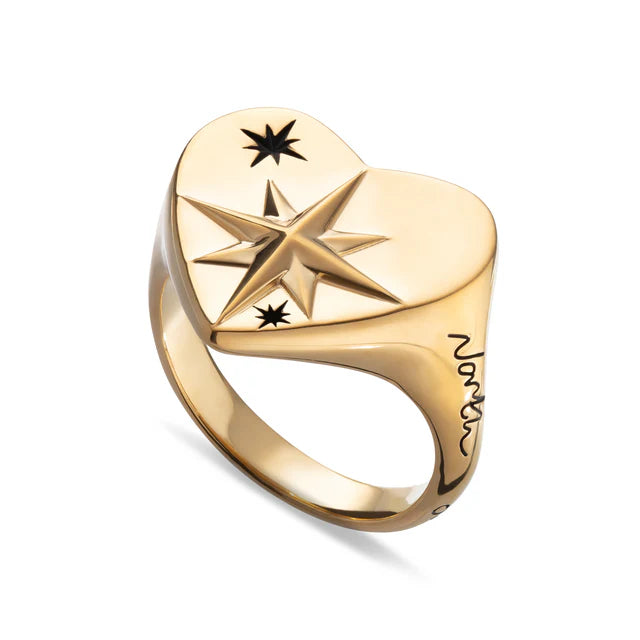 SCREAM PRETTY | Heart Compass Ring | Gold Plated - LONDØNWORKS
