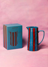 Load image into Gallery viewer, MÆGEN | Striped Ceramic Jug | Blue Red