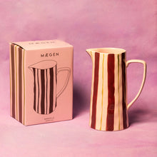 Load image into Gallery viewer, MÆGEN | Striped Ceramic Jug | Pink Red